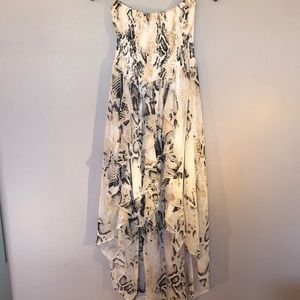 Strapless high low dress